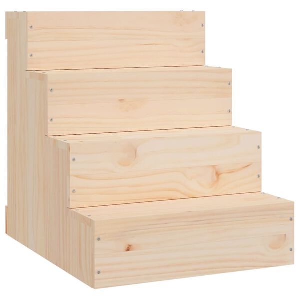 vidaXL Pet Stair 15.7x19.3x18.5" Solid Wood Pine