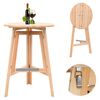 vidaXL Bar Table Natural wood Fir Wood