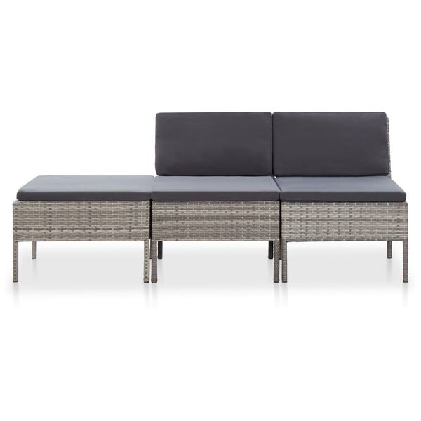 vidaXL Garden Lounge Set Grey