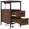 vidaXL Bedside Cabinet 2 pcs Brown Oak 11.81 x 18.90 x 24.02 in