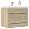 vidaXL Sink Cabinet Sonoma Oak Engineered Wood 23.6 x 15.2 x 18.9 in