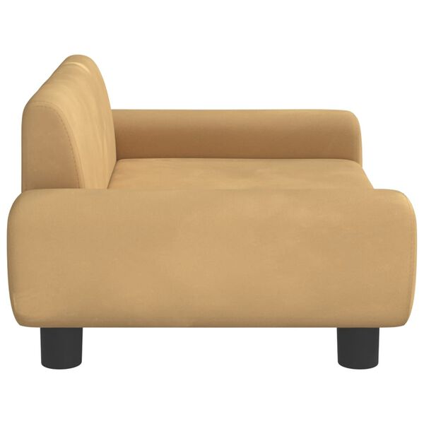 vidaXL Kids Sofa Brown 27.6x17.7x13.0" Velvet