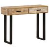 vidaXL Console Table Brown Solid mango wood, powder-coated iron Medium