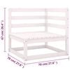 vidaXL Garden Lounge Set White Solid pine wood, fabric (100% polyester)