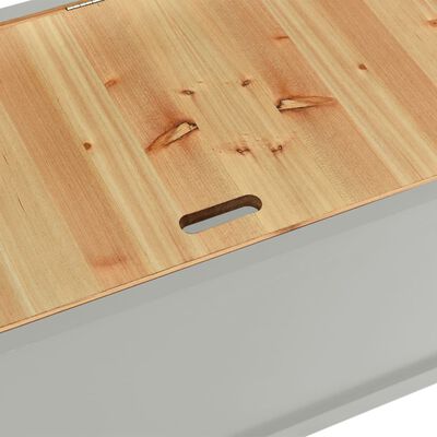 vidaXL Bench Gray 42.1"x17.7"x29.7" Solid Wood Fir