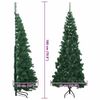 vidaXL Corner Artificial Christmas Tree Green 70.9" PVC and Metal