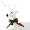 vidaXL Reindeer and Sleigh Christmas Decoration Set of 6 White Mesh