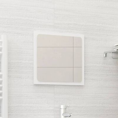 vidaXL Bathroom Mirror White 15.7"x0.6"x14.6" Engineered Wood