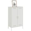 vidaXL Highboard White Steel Standard Highboard Rectangular