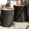 vidaXL Garden Side Table Black and brown