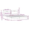 vidaXL Bed Frame Brown oak Steel, engineered wood 79 x 79 in double bed