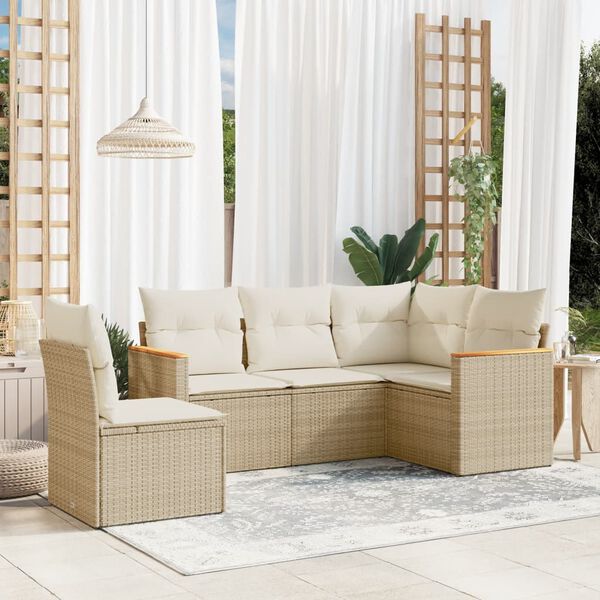 vidaXL Garden Sofa Set Beige