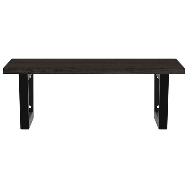 vidaXL Basin Shelf Wall Mounted Steel and Solid Wood Oak