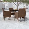 vidaXL Garden Dining Set Brown and black