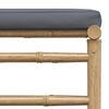 vidaXL Footrest Dark grey, Bamboo Bamboo, 100% Polyester Medium Modular
