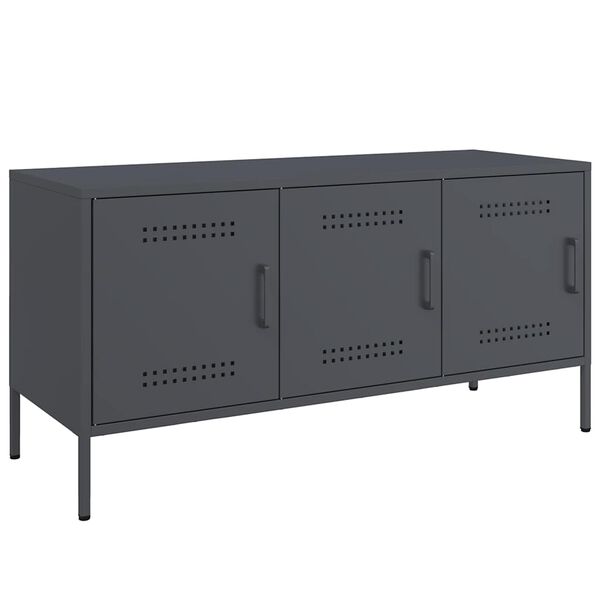 vidaXL TV Cabinet Anthracite Steel Medium TV Cabinet Rectangular