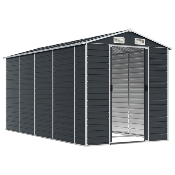 vidaXL Garden Shed Anthracite Galvanized steel Large Garden Shed