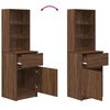 vidaXL Bedside Cabinet Brown Oak Engineered Wood Extra Tall