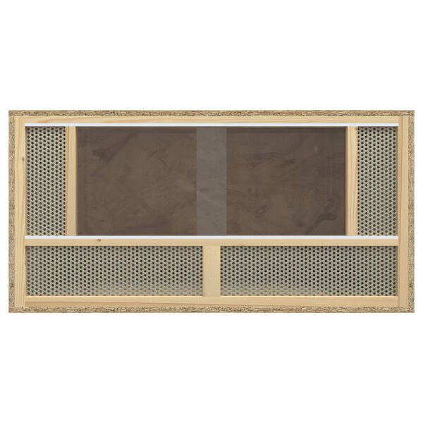 vidaXL Terrarium Brown Engineered wood, glass, steel 31.5 x 15.7 x 15.7 in