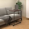 vidaXL Side Table Black and Brown Engineered wood and iron