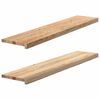 vidaXL Stair Tread Set of 2 Oak Solid oak wood 47.2 x 11.8 in Durable