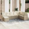 vidaXL Garden Sofa Set Beige, Cream