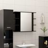 vidaXL Bathroom Furniture Set Black Engineered wood Medium