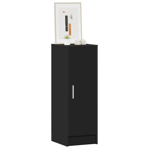 vidaXL Shoe Cabinet Black Engineered wood Medium Shoe Cabinet