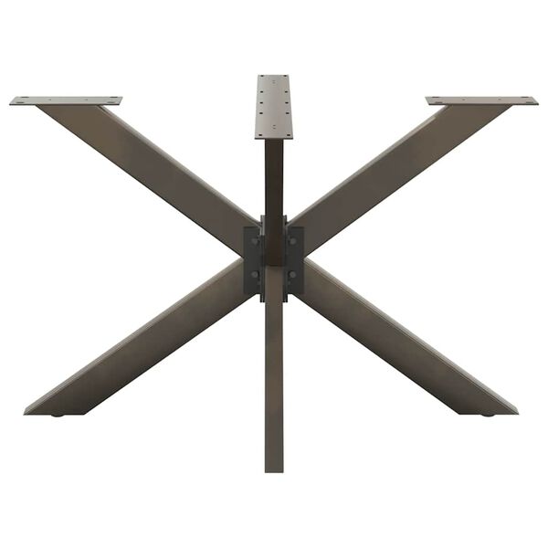 vidaXL Dining Table Leg Spider Shape Natural Steel 47.2 x 26.8 x (28.3-28.7) " Steel