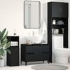 vidaXL Bathroom Sink Cabinet Black Oak 31.50 x 12.99 x 23.62 in
