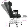 vidaXL Massage Office Chair Black Faux leather, metal, plywood Standard