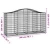 vidaXL Gabion Basket Set of 11 Silver Galvanized Iron Medium
