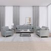 vidaXL Sofa Set Light grey 100% polyester, metal, textilene, plywood