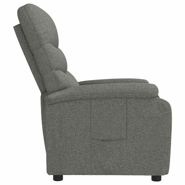 vidaXL Recliner Dark Gray Fabric