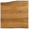 vidaXL Table Top 31.5"x31.5"x1.5" Live Edge Solid Wood Mango