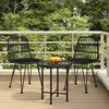 vidaXL Garden Dining Set Black Steel, Polyethylene with a Rattan Look