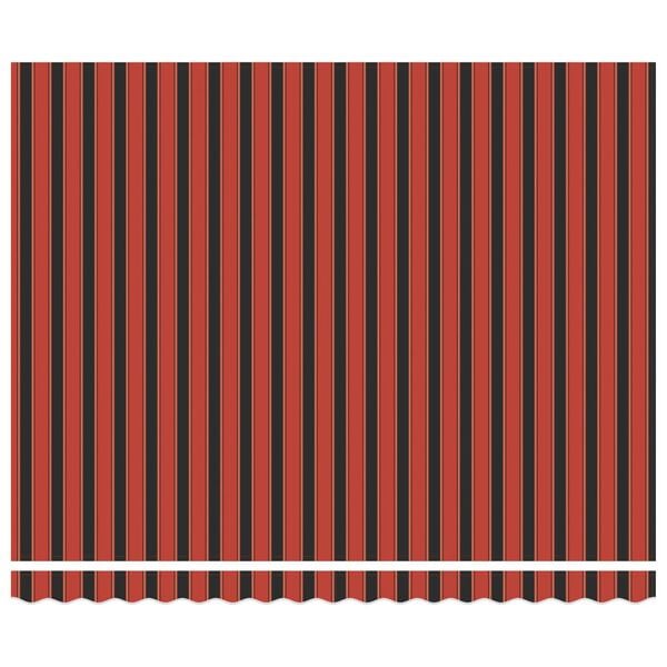 vidaXL Retractable Awning Manual Orange and Black 157.48 x 118.11 in