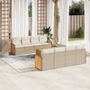 vidaXL Garden Sofa Set Beige, Cream White