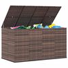 vidaXL Cushion Box Brown gradient PE rattan, powder-coated steel Large