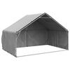 vidaXL Outdoor Dog Kennel Silver High zinc galvanized steel