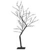 vidaXL Christmas Tree Black and Warm White Plastic, Metal 4 ft