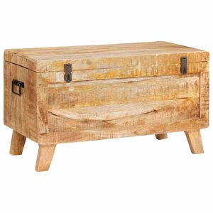 vidaXL Storage Box with Lock 27.56 x 13.78 x 15.75 in Solid mango wood