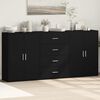 vidaXL Sideboard Black Engineered Wood Medium Living Room Storage