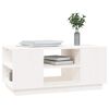 vidaXL Coffee Table White Solid Pine Wood 35.4 x 19.3 x 15.9 in