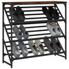 vidaXL Shoe Rack Smoked Oak Engineered Wood Medium Shoe Rack