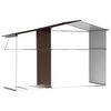 vidaXL Garden Shed Brown Galvanized Steel Large Garden Shed