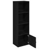 vidaXL Bookcase Black Oak Engineered wood Compact Bookcase Rectangular