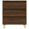 vidaXL Sideboard Brown Oak Solid Wood and Engineered Wood Sideboard