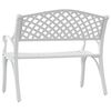 vidaXL Garden Bench White Cast Aluminum, Cast Iron Medium Durable