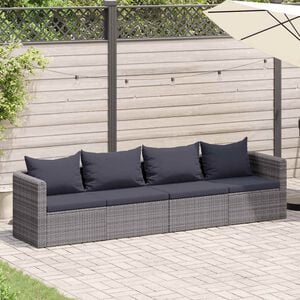 vidaXL Garden Sofa Set Set of 4 Grey
